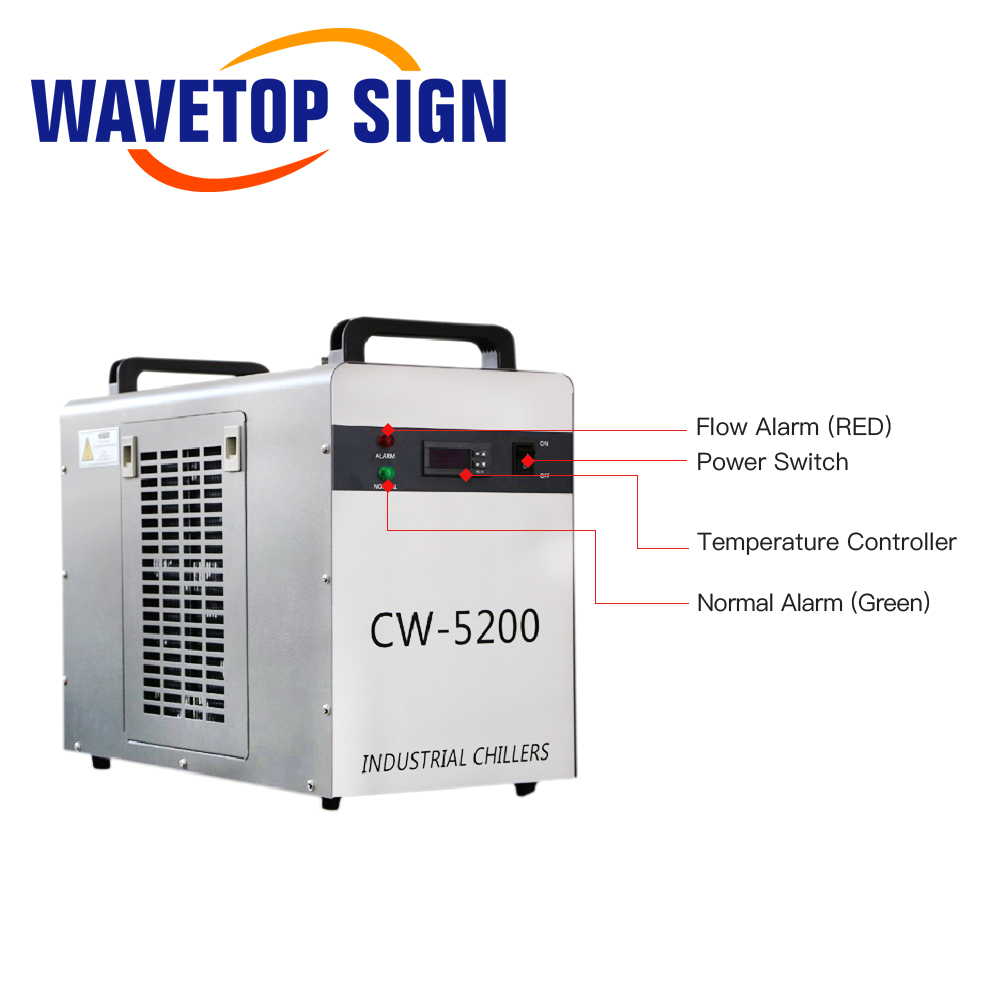 Laser Industrial Chiller - WaveTopSign CW-5200 Pendingin Air Industri 5200W