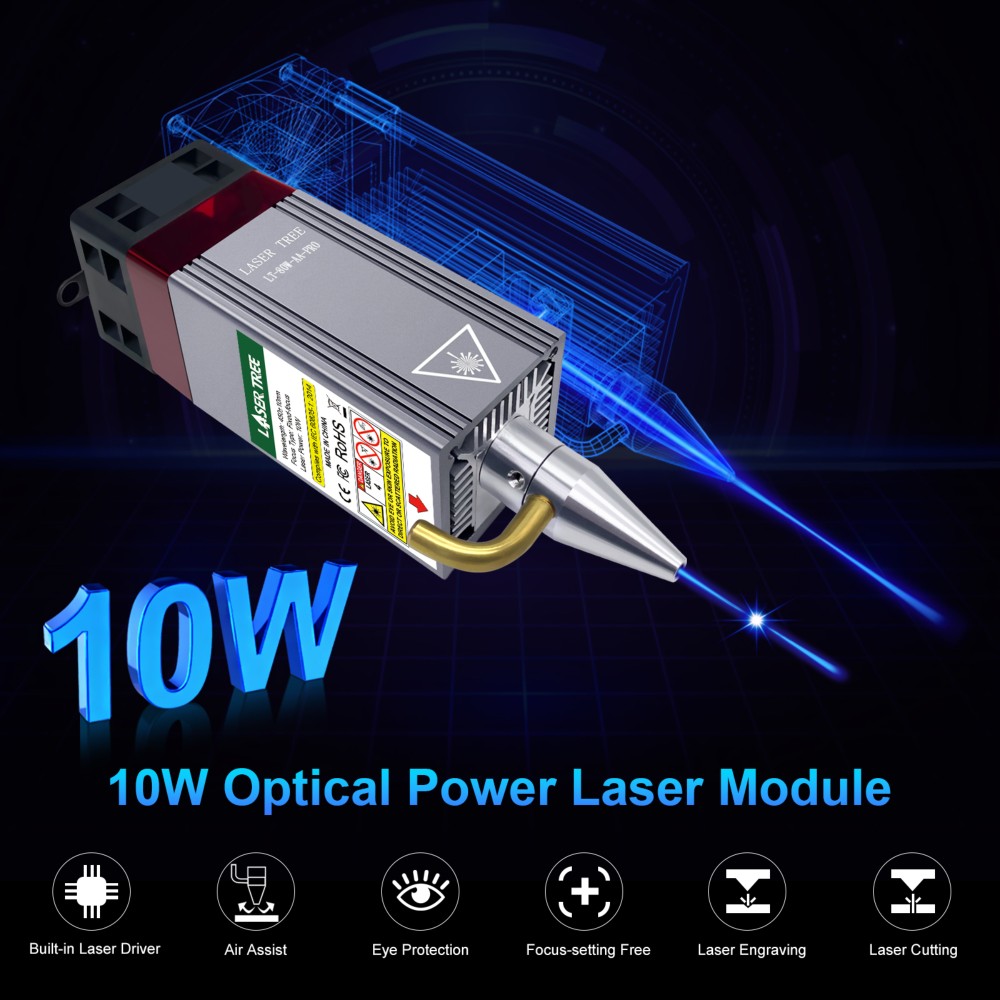 Diode Laser Module - Kit Modul Laser Dioda Biru 20W
